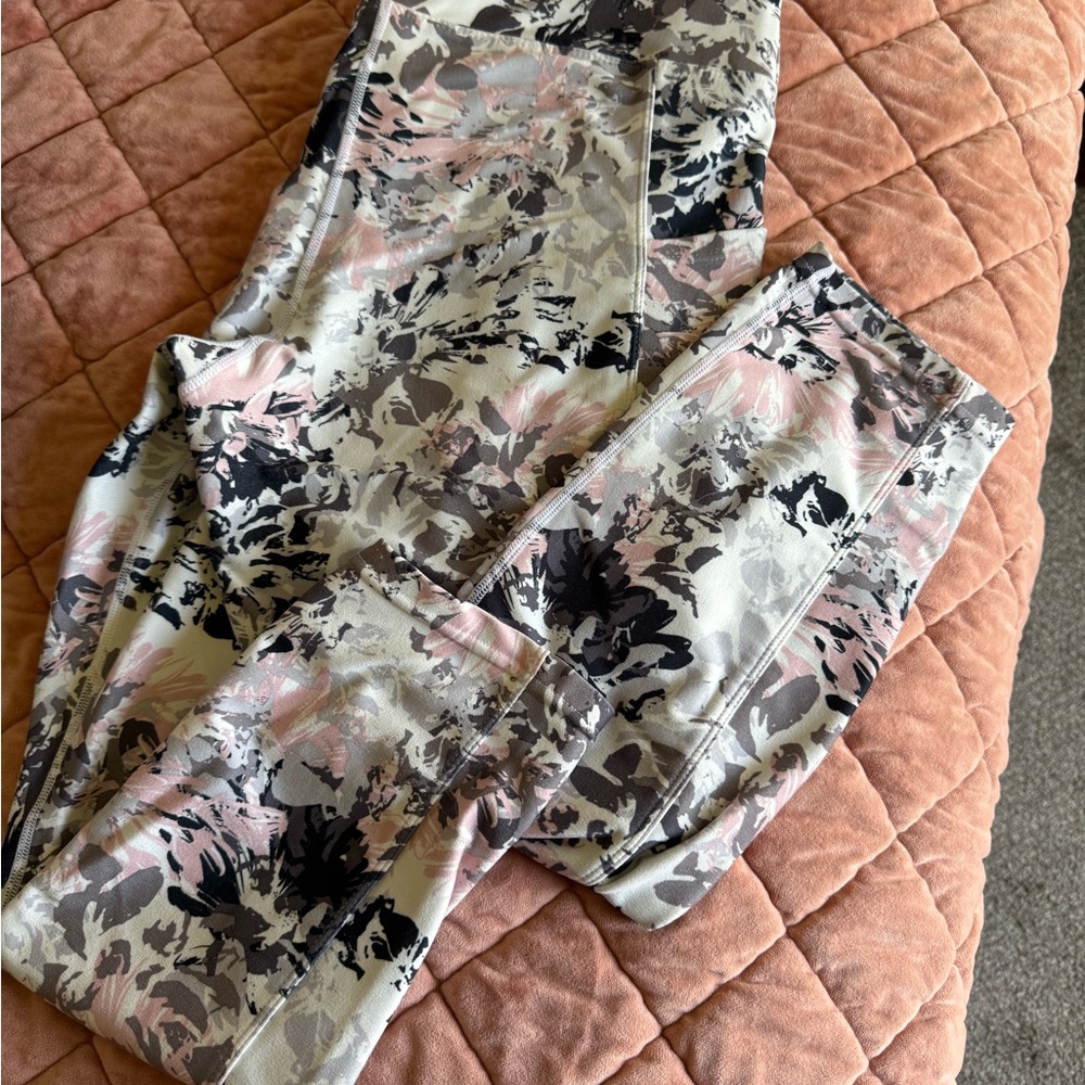 Balance Collection Floral Leggings - Pink, Black, Gray
